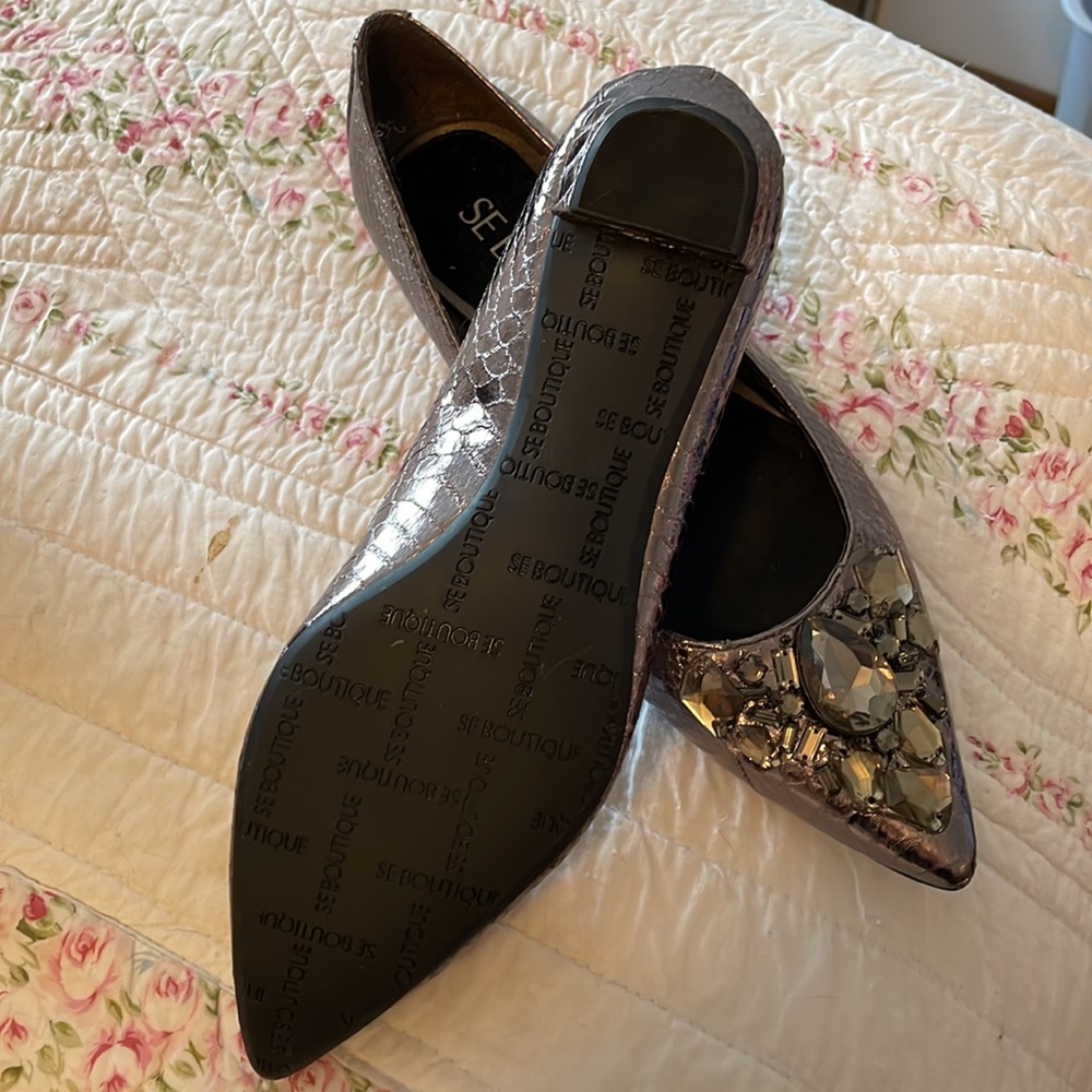 Samedelman Boutique Jeweled Flats View 2